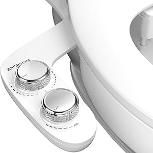 WATERLACE Bidet Attachment for Toilet Seat Water Pressure - Non Electric Bidets Self Clean