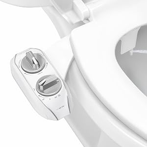 LUXE Bidet NEO 185 Plus - Dual Nozzle, Non-Electric Bidet Attachment for Toilet Seat, Pate