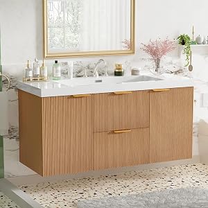fatani 48'' Floating Bathroom Vanity with Sink, Painted Surface Wall Mounted Bathroom Vani